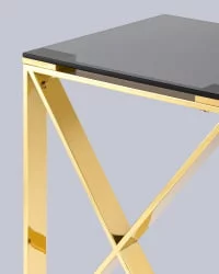 Журнальный стол КРОСС 40x40 Золото