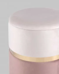 Пуф Кэрри с ящиком велюр Розовый