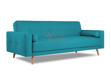 Диван SELVIK с подушками ножки дерево (2160*900*860) Бирюзовый, 00-00009810