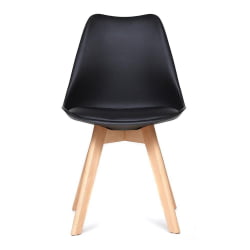 Стул TULIP (mod. 73) / 1 шт. в упаковке дерево/пластик/ПУ, 48.5*52.5*83cм, черный