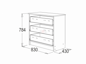 Комод в прихожую Анкор темный/Анкор светлый