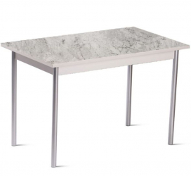 Стол для столовой 1200х700 мм Пластик Серый камень лофт/Алюминий