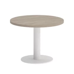 Стол журнальный круглый HOME OFFICE VR.SP-5-60.1G Дуб Аттик/Белый металл