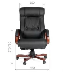Кресло руководителя CHAIRMAN 653 кожа черная