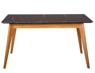 Стол раскладной Лунд 120-160 БУК-Мрамор Графит