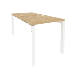 Рабочая станция на П-образном м/к ОНИКС О.МП-Д.РС-2.0.8 Тиквуд Светлый/Белый / ONIX O.MP-D.RS-2.0.8