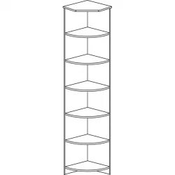 Шкаф угловой открытый Инна 607  Денвер темный