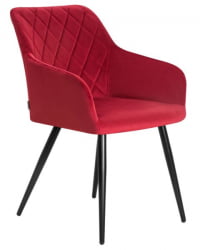 Стул обеденный ДОБРИН РОБЕРТ (черные матовые ножки, велюр В108-37 Бордовый) 2 шт / DOBRIN ROBERT V108-37