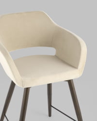 Стул полубарный Саймон (ПБ) велюр Бежевый