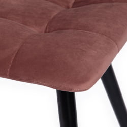 Стул CHILLY (mod. 7095) ткань/металл, 45x53х88 см, высота до сиденья 50 см, коралловый barkhat 15 /черный