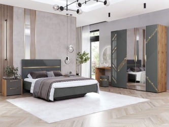 Кровать с подъемным механизмом Монако 902.21 Оникс Десерт серый