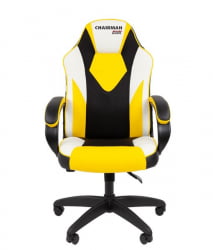 Кресло геймерское CHAIRMAN GAME 17 черный/желтый/белый