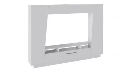 Стенка для гостиной Твист Белый глянец