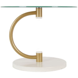 Стол в гостиную Дуэт 13Н Золото, слоноая кость / стекло прозрачное