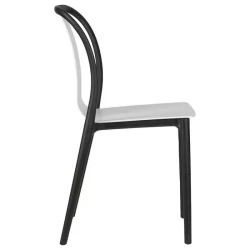 Стул обеденный DOBRIN ADAM (черный/белый)