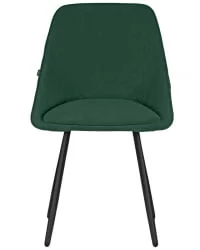 Стул обеденный DOBRIN STELLA (ЭМАЛЬ ЧЕРНЫЙ МУАР велюр Catania Izumrud)