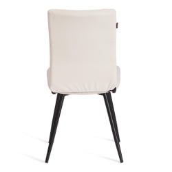 Стул обеденный Monte Carlo TREND, велюр, молочный/черный, 4, 49х51х93 см