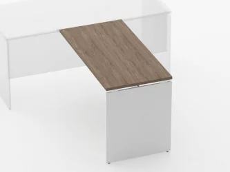 Брифинг-приставка для стола на ЛДСП опорах Deka 75.10.12 Дуб Верцаска/Белый