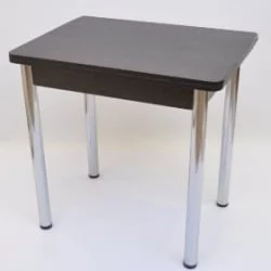 Стол обеденный Ломберный ХРОМ ЛДСП венге