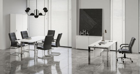 Брифинг-приставка на П-образном м/к ONIX DIRECT LUX M-O.MP-BR-7 Белый бриллиант