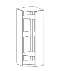 Угловой шкаф в гостиную угловой Элана Бодега белая