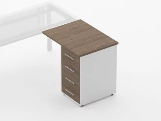 Тумба приставная Deka 9.05.08 Дуб Верцаска/Белый