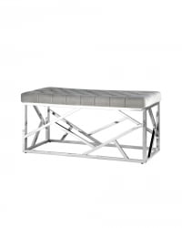 Банкетка АРТ ДЕКО велюр Серый