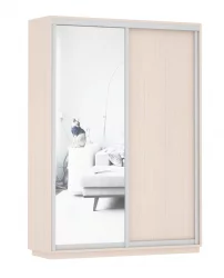 Шкаф-купе двухдверный Экспресс Дуо Медиум 1600х2400h Дуб молочный