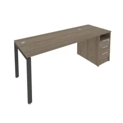 Рабочая станция с опорной тумбой Metal System Б.РС-СТП -1.4 Вяз/Антрацит