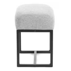 Пуф Charli Lux/Чарли Люкс П велюр/букле, VT shape silver