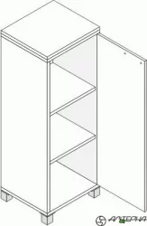 Шкаф для документов Л.Ш-3 правый Орех