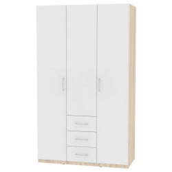 Шкаф распашный R-230х135х60-3(ДСС-Белый)