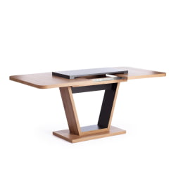 Стол обеденный VOX ЛДСП, 132-172x85x75,5 см, Дуб артисан/Графит