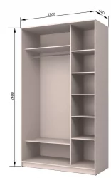 Шкаф-купе коричневый Хит-24-14-77 Лондон Ясень шимо темный