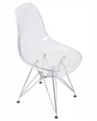 Стул обеденный DOBRIN DSR CASPER ножки хром Прозрачный