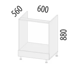 Напольный шкаф под встраиваемую технику с ящиком Дакота 103.57