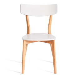Стул Claire сиденье МДФ, опоры дерево гевея, белый / натуральное дерево, 48 x 49,5 x 81,5 x SH44см