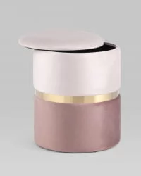 Пуф Кэрри с ящиком велюр Розовый