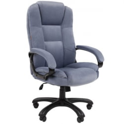 Кресло офисное CHAIRMAN HOME 600 велюр Голубой