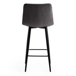 Барный стул CHILLY (mod. 7095пб ) ткань/металл, 53x44x94 см, высота до сиденья 66 см, серый barkhat 26/черный