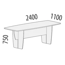 Стол для переговоров Альфа 64.72 Дуб Кронберг