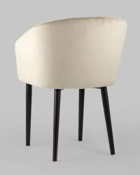 Стул с подлокотниками Нейтон велюр Бежевый