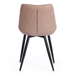 Стул ABRUZZO ( mod. 8060 ) металл,ткань, 42 х 60 х 84 х 49 см, ткань: серо-бежевый, ножки: черный