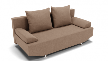 Диван велюр Сити (ЗР) Цвет фасада: Светло коричневый; Тип: Прямой; Материал фасада: Металл/Велюр