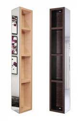 Поворотный зеркальный шкаф Хоп Шелф Молочный дуб