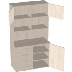 Готовый комплект мебели FIT №1 Дуб Наварра