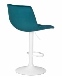 Стул барный ДОБРИН ТАИЛОР ВХИТЕ (морской волны велюр (МДЖ9-99)) 2 шт / DOBRIN TAILOR WHITE (MJ9-99))