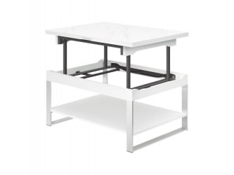 Журнальный стол-трансформер Агат-36 Белый шпон