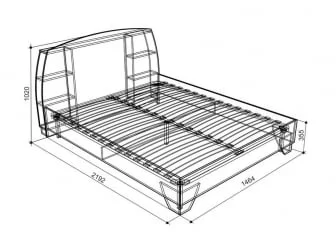 Кровать Виктория-1 1400 Дуб Сонома