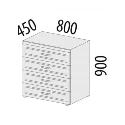 Комод Венеция 32.32 Сосна Астрид Ваниль